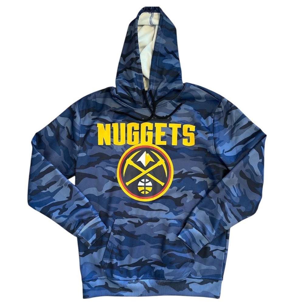 Denver Nuggets NBA Blue Camo Hoodie